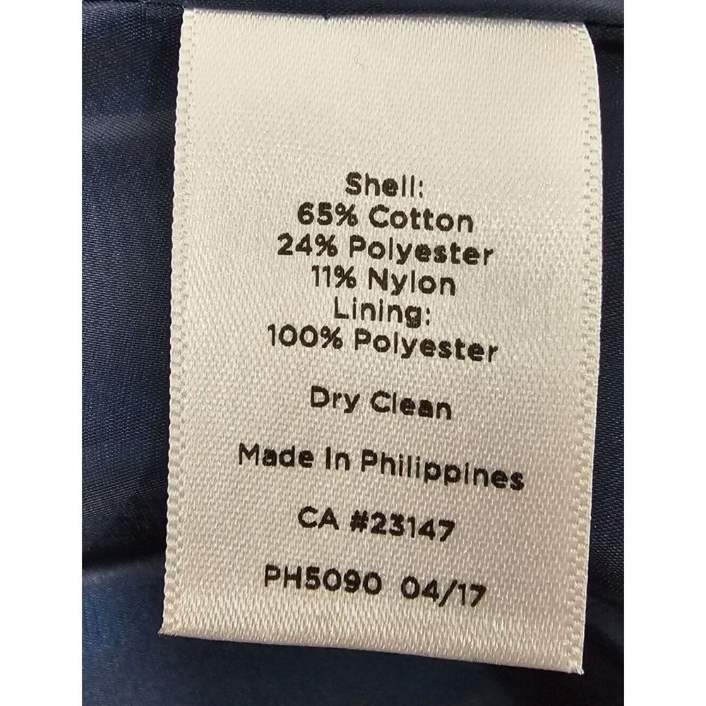 Talbots Houndstooth Blazer Jacket Women's 20W Petites Aberdeen Navy Blue Work - Picture 11 of 12